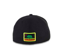 Load image into Gallery viewer, CALI CALIfornia New Era 59FIFTY 5950 Fitted Cap Hat Black Crown/Visor Red/Yellow/Green Raster CALI Script Logo with Map