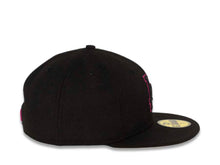 Load image into Gallery viewer, Los Angeles Dodgers New Era MLB 59FIFTY 5950 Fitted Cap Hat Black Crown/Visor Black/Purple Logo