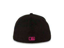 Load image into Gallery viewer, Los Angeles Dodgers New Era MLB 59FIFTY 5950 Fitted Cap Hat Black Crown/Visor Black/Purple Logo