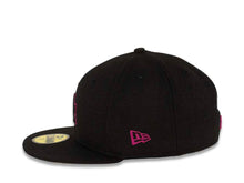 Load image into Gallery viewer, Los Angeles Dodgers New Era MLB 59FIFTY 5950 Fitted Cap Hat Black Crown/Visor Black/Purple Logo