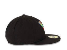 Load image into Gallery viewer, CaliMex New Era 59FIFTY 5950 Fitted Cap Hat Black Crown/Visor Mexico Flag Inside California State Map Logo