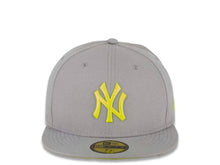 Load image into Gallery viewer, New York Yankees New Era MLB 59FIFTY 5950 Fitted Cap Hat Gray Crown/Visor Light Cyber Green Logo