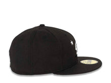 Load image into Gallery viewer, California New Era 59FIFTY 5950 Fitted Cap Hat Black Crown/Visor Black/White Bear Logo