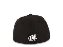 Load image into Gallery viewer, California New Era 59FIFTY 5950 Fitted Cap Hat Black Crown/Visor Black/White Bear Logo