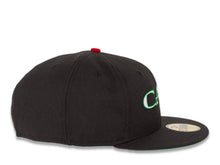 Load image into Gallery viewer, CALI CALIfornia New Era 59FIFTY 5950 Fitted Cap Hat Black Crown/Visor White/Green CALI Script Logo with Map