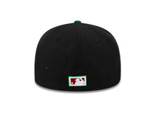 Load image into Gallery viewer, California Angels New Era MLB 59FIFTY 5950 Fitted Cap Hat Black Crown/Visor Red/White/Green Retro Logo