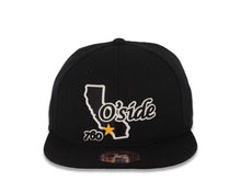 Load image into Gallery viewer, Oceanside 760 Mitchell & Ness Fitted Cap Hat Black Crown/Visor White O'Side State Map Logo