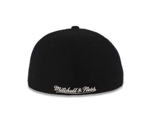 Load image into Gallery viewer, Oceanside 760 Mitchell & Ness Fitted Cap Hat Black Crown/Visor White O'Side State Map Logo