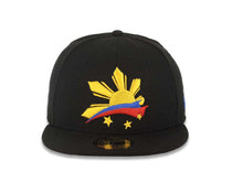 Load image into Gallery viewer, Philippines New Era 59FIFTY 5950 Fitted Cap Hat Black Crown/Visor Team Color Logo