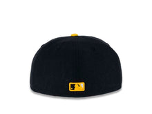 Load image into Gallery viewer, Cleveland Indians New Era MLB 59FIFTY 5950 Fitted Cap Hat Black Crown/Visor Gold/White/Black Chief Wahoo Logo