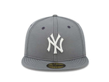 Load image into Gallery viewer, New York Yankees New Era MLB 59FIFTY 5950 Fitted Cap Hat Gray Crown/Visor White Logo