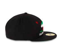 Load image into Gallery viewer, California Republic New Era 59FIFTY 5950 Fitted Cap Hat Black Crown/Visor Green/White/Red Logo