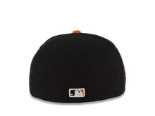 Load image into Gallery viewer, San Francisco Giants New Era MLB 59FIFTY 5950 Fitted Cap Hat Black Crown/Visor Black Logo with Orange Sideword Text