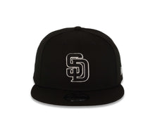 Load image into Gallery viewer, San Diego Padres New Era MLB 9FIFTY 950 Snapback Cap Hat Black Crown/Visor Black/White Logo Black UV