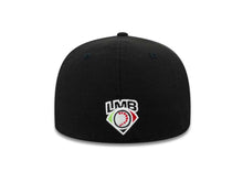 Load image into Gallery viewer, Saraperos de Saltillo New Era LMB 59FIFTY 5950 Fitted Cap Hat Black Crown/Visor Team Color Logo