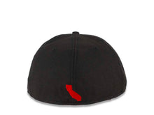 Load image into Gallery viewer, Southern Califonia New Era 59FIFTY 5950 Fitted Cap Hat Black Crown/Visor Drinking Bear in Shorts Logo
