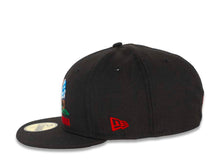 Load image into Gallery viewer, Southern Califonia New Era 59FIFTY 5950 Fitted Cap Hat Black Crown/Visor Drinking Bear in Shorts Logo