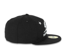 Load image into Gallery viewer, California Replubic New Era 59FIFTY 5950 Fitted Cap Hat Black Crown/Visor Black/White Bear Logo