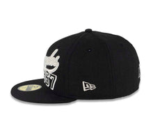Load image into Gallery viewer, Los Angeles Kings New Era NHL 59FIFTY 5950 Fitted Cap Hat Black Crown/Visor Black/White Logo With Text 1967 Beginning