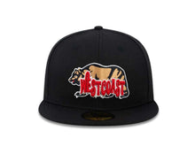 Load image into Gallery viewer, West Coast Bear New Era 59FIFTY 5950 Fitted Cap Hat Black Crown/Visor Brown./Red/White Logo