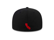 Load image into Gallery viewer, West Coast Bear New Era 59FIFTY 5950 Fitted Cap Hat Black Crown/Visor Brown./Red/White Logo
