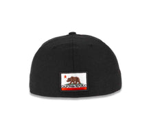 Load image into Gallery viewer, California Replubic New Era 59FIFTY 5950 Fitted Cap Hat Black Crown/Visor Brown/White/Red Bear Logo