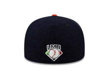 Load image into Gallery viewer, Mexican Tigers New Era 59FIFTY 5950 Fitted Cap Hat Navy Crown/Visor Orange/White Logo