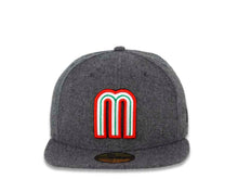 Load image into Gallery viewer, Mexico New Era WBC World Baseball Classic 59FIFTY 5950 Fitted Cap Hat Melton Gray Crown/Visor Team Color Logo