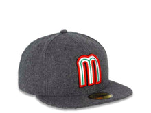 Load image into Gallery viewer, Mexico New Era WBC World Baseball Classic 59FIFTY 5950 Fitted Cap Hat Melton Gray Crown/Visor Team Color Logo
