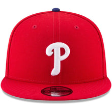 Load image into Gallery viewer, Philadelphia Phillies New Era MLB 9FIFTY 950 Snapback Cap Hat Red Crown/Visor White Logo