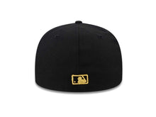 Load image into Gallery viewer, San Diego Padres New Era MLB 59FIFTY 5950 Fitted Cap Hat Black Crown/Visor Black/Gold Logo