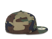 Load image into Gallery viewer, California Republic New Era 59FIFTY 5950 Fitted Cap Hat Camo Crown/Visor Metallic Gold/Black X-Large Logo