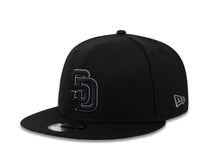 Load image into Gallery viewer, San Diego Padres New Era MLB 9FIFTY 950 Snapback Cap Hat Black Crown/Visor Black/Gray Logo