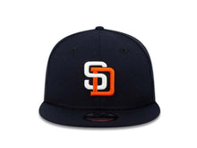 Load image into Gallery viewer, (Youth) San Diego Padres New Era MLB 9FIFTY 950 Snapback Cap Hat Navy Crown/Visor White/Orange Logo (Tony Gwynn Era)