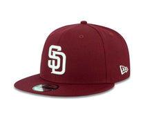 Load image into Gallery viewer, San Diego Padres New Era MLB 9FIFTY 950 Snapback Cap Hat Maroon Crown/Visor White Logo