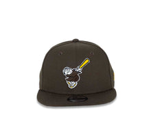 Load image into Gallery viewer, San Diego Padres New Era MLB 9FIFTY 950 Snapback Cap Hat Brown Crown/Visor Brown/Yellow Swinging Friar Logo