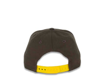 Load image into Gallery viewer, San Diego Padres New Era MLB 9FIFTY 950 Snapback Cap Hat Brown Crown/Visor Brown/Yellow Swinging Friar Logo