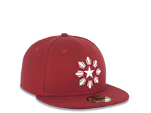 Load image into Gallery viewer, Philippines New Era 59FIFTY 5950 Fitted Cap Hat Cardinal Crown/Visor White/Cardinal Star Logo Philippines Flag Back Logo