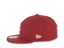 Load image into Gallery viewer, Philippines New Era 59FIFTY 5950 Fitted Cap Hat Cardinal Crown/Visor White/Cardinal Star Logo Philippines Flag Back Logo