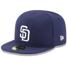 Load image into Gallery viewer, (Infant) San Diego Padres New Era MLB 59FIFTY 5950 Fitted Cap Hat Navy Crown/Visor White Logo (My 1st First)