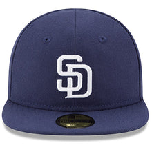 Load image into Gallery viewer, (Infant) San Diego Padres New Era MLB 59FIFTY 5950 Fitted Cap Hat Navy Crown/Visor White Logo (My 1st First)