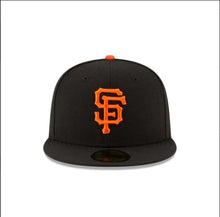 Load image into Gallery viewer, San Francisco Giants New Era 59FIFTY 5950 Fitted Cap Hat Black Crown/Visor Orange Logo