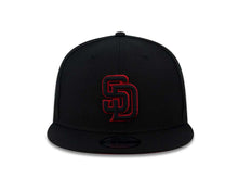 Load image into Gallery viewer, San Diego Padres New Era MLB 9FIFTY 950 Snapback Cap Hat Black Crown/Visor Black/Red Logo