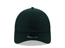 Load image into Gallery viewer, San Diego Padres New Era MLB 39THIRTY 3930 Flexfit Cap Hat Black Crown/Visor BlackLogo