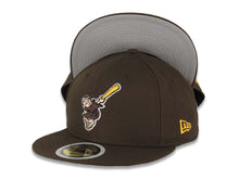 Load image into Gallery viewer, (Youth) San Diego Padres New Era MLB 59FIFTY 5950 Kid Fitted Cap Hat Brown Crown/Visor Gold/Brown Swinging Friar Logo
