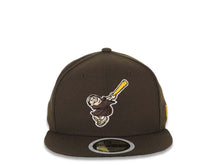 Load image into Gallery viewer, (Youth) San Diego Padres New Era MLB 59FIFTY 5950 Kid Fitted Cap Hat Brown Crown/Visor Gold/Brown Swinging Friar Logo