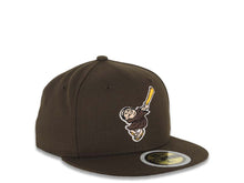Load image into Gallery viewer, (Youth) San Diego Padres New Era MLB 59FIFTY 5950 Kid Fitted Cap Hat Brown Crown/Visor Gold/Brown Swinging Friar Logo