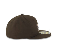 Load image into Gallery viewer, (Youth) San Diego Padres New Era MLB 59FIFTY 5950 Kid Fitted Cap Hat Brown Crown/Visor Gold/Brown Swinging Friar Logo