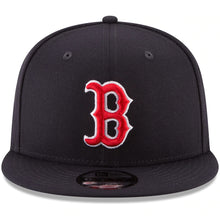 Load image into Gallery viewer, Boston Red Sox New Era 9FIFTY 950 Snapback Cap Hat Team Color Navy Crown/Visor Red/White Logo