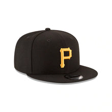 Load image into Gallery viewer, Pittsburgh Pirates New Era MLB 9FIFTY 950 Snapback Cap Hat Black Crown/Visor Yellow Logo